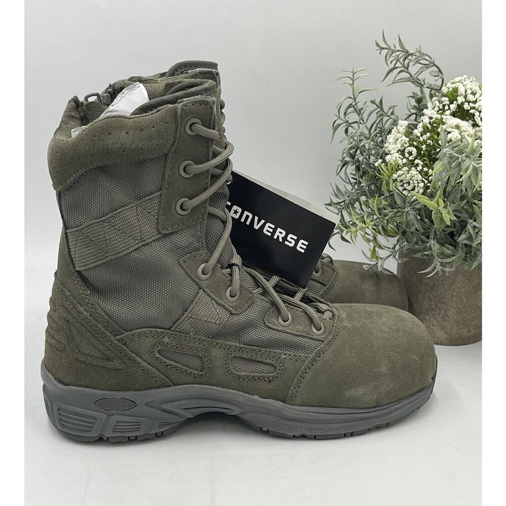 Converse Rapid Response Military‎ Sage Green Stealth Boot Comp Toe 8” M4/W6 NEW